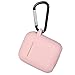 Miso Compatible for AirPods Case with Keychain, Shockproof Protective Premium Silicone Cover Skin for AirPods Charging Case 2 & 1 (AirPods 1, Pink)