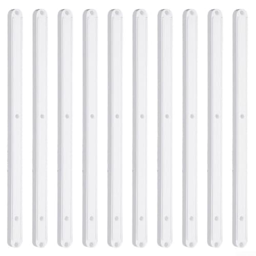 Juego de 10 guías de plástico para cajones de 298 mm, juego de repuesto para armario, cocina, muebles, instalación de herrajes (blanco)