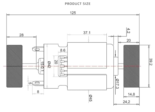 Moteur 775 DC 12V à double vibration haute performance 8000rpm durable - 2