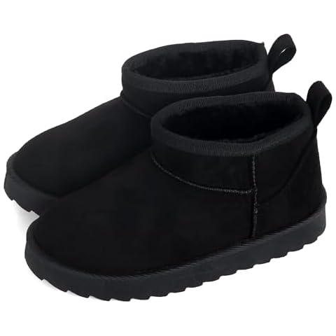 PMUEI Girls Kids Suede Winter Boots Cover