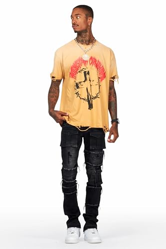 Men's Folant Stacked Cargo Flare Jean3