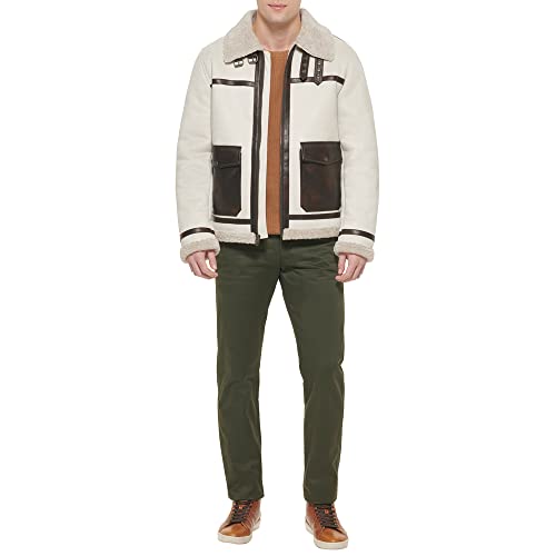 Levi's Mens Levi's Men's Rancher Aviator Jacket Faux Shearling, Tundra, Medium US2