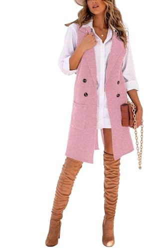 Image of IDEALSANXUN Womens Long Sweater Vest Fall Winter Sleeveless Knit Cardigan Outerwear