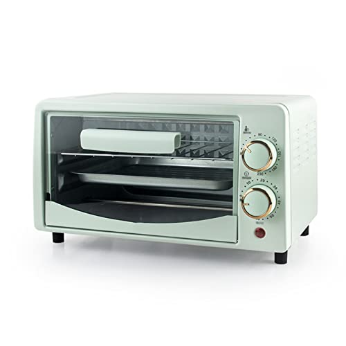 MTSHANGPU Mini Four électrique Vert, Four Double 12L, Four Vertical de comptoir, y Compris Plaque de Cuisson et Gril 1000W