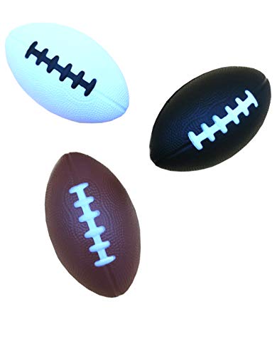 LMC Foam Footballs Brown White Black 3 Pack 4.75 Inches