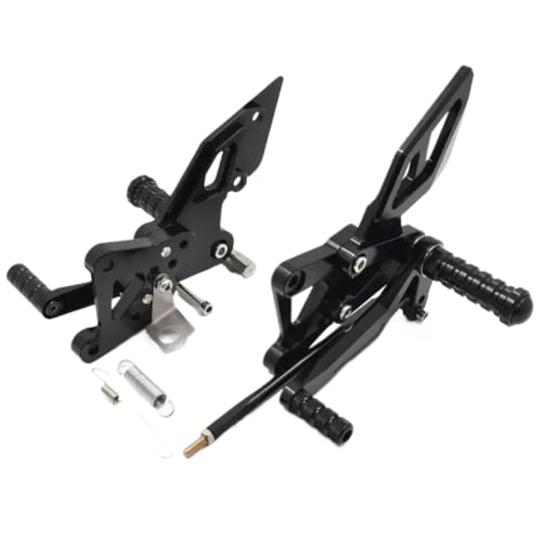 Repose-Pieds Arrière CNC pour Yamaha YZF-R3 et MT-03 Réglable Noir