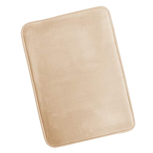 Clara Clark Bathroom Rugs, Ultra Soft Plush Bath Mat for Bathroom, Non-Slip, Velvet Memory Foam Bath Rugs, 17 x 24, Solid Cream