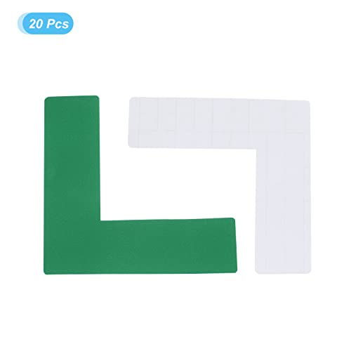 Marqueurs d'angle en L PATIKIL vert 10x10 cm pour l'organisation des bureaux et sols de dépôt