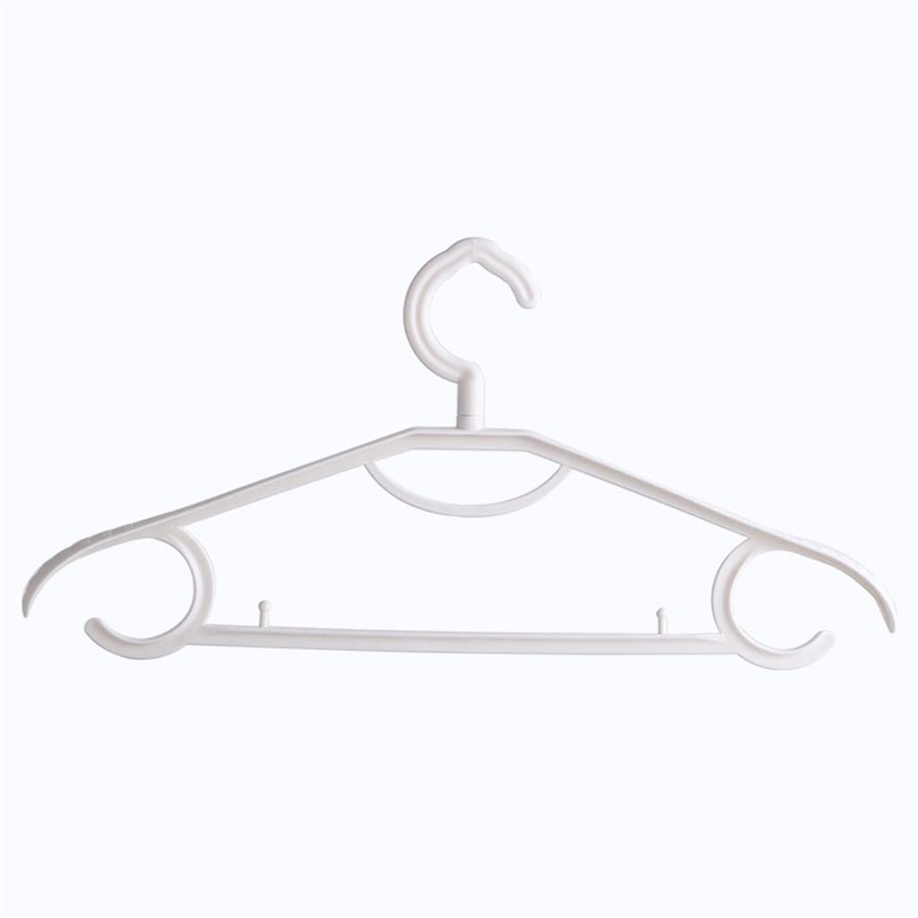 MOBYGKFY Hanger Portable Plastic Display Stand Windproof Wardrobe Coat Pants Hanger Clothes Storage R(White.)