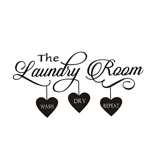 Quotes Wall Stickers Laundry Room Vivid Self-Adhesive The Laundry Room Wall Papers Removable DIY Wall Decals Laundry Decorations, Home Decor