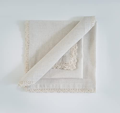 Image of FINGERCRAFT Bulk Cloth Napkins Set of 100 | 12x12 Inch Cotton Linen