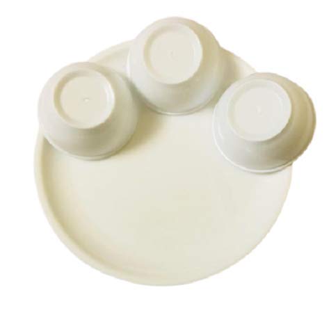 Image of Unbreakable Round Microwave Safe Full Dinner Plates (Set of 4 Plates & 4 Bowls)