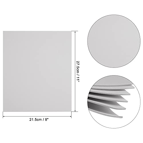 Image of uxcell Light Grey EVA Foam Sheets 11 x 8 Inch 1.8mm Thickness for Crafts DIY Projects, 6 Pcs