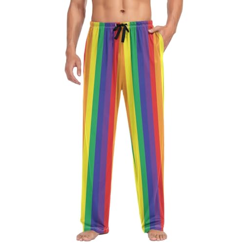 Pajama Pants Mens Lgbt Pride Rainbow Lounge Pants Super Soft,Men Pajama Bottoms with Pockets Drawstring3