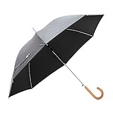 日傘 長傘 メンズ レディース 遮熱 遮光 ワンタッチ 大きい ジャンプ傘 親骨60cm 直径106cm <ひんやり傘> 晴雨兼用 UPF50+ UVカット【LIEBEN-0102】 (いぶし銀/ブラック)