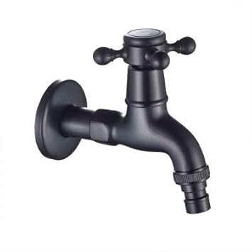 Weirun Cross Handle Bathroom Laundry Washing Machine Faucet Outdoor Garden Single Cold Tap,Oil Rubbed Bronze