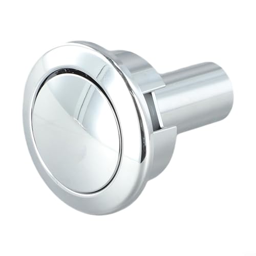 Zilimontt Botón pulsador de cisterna de baño 33A, reemplazo de descarga de inodoro cromado con cubierta de soporte, para 38-44 mm, kit de carburador para cortacésped (A)