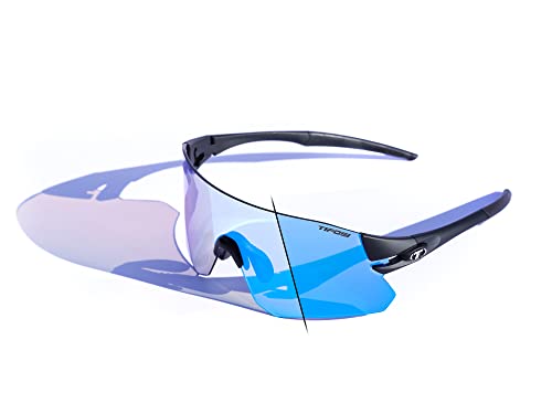 Tifosi Optics Rail Sunglasses (Matte Black, Clarion Blue Fototec), Matte Black/Clarion Blue, L-XL