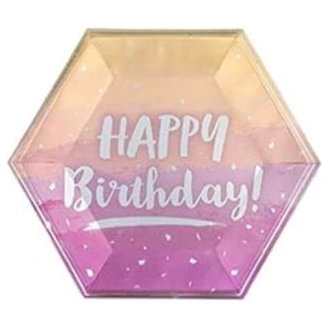 Pioneer Party 21476 Style, Party Plates, 23 cm, 8Ct, Rose Gold Cover
