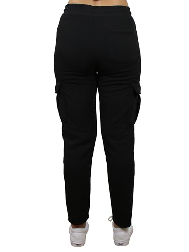Womens Loose Fit Cargo Fleece Joggers (S-2XL)4