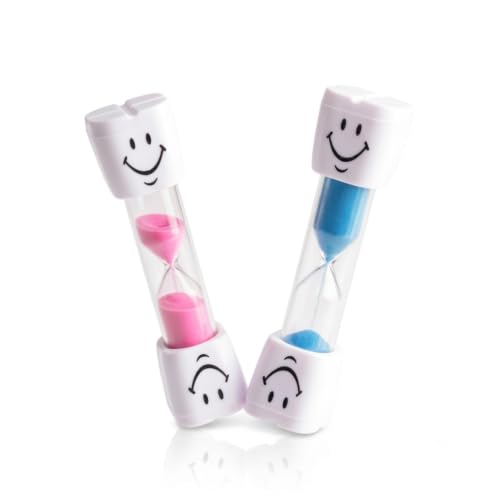 ZhuPu 2 Pcs Toothbrush Timer for Kids Toothbrush 2 Minute Egg Timer for Teeth Fun And Lively Cartoon Characters Help Improve Oral Hygiene - Can Be Used In Games Boiling Eggs Etc.