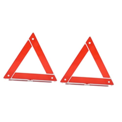 2 triángulos de advertencia reflectantes para emergencia miniatura 1
