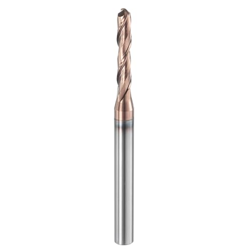 Image of HARFINGTON Ball Nose End Mill 2 Flute 3 /32 inch Diameter 1 /8 inch Shank Tungsten Carbide TICN Coated Spiral CNC Router Bits 1 /2 inch Cutting Length Single End Ball for Carving Engraving Grinding