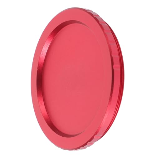 GAROZATION Telescope Accessories Dust Caps Metal Threaded Dust Cover Metal Dust Cover Teleconverter Eyepiece Dust Cover Astronomical Telescope Parts Teleconverter Parts Red Aluminum Alloy