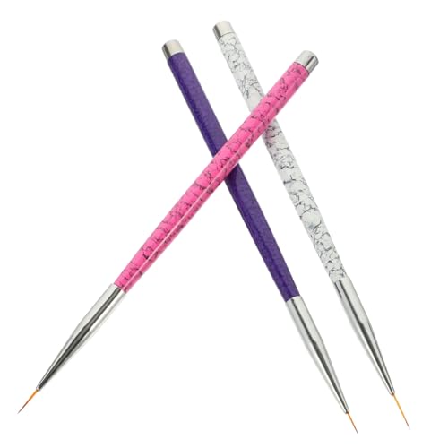Gogogmee 3 pcs Nail Art Liner Brush Durable Nail Art Pens for Professional Manicure DIY Designs Easy to Use Chic Colors for Home Salon