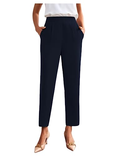 Dream Beauty Fashion Women's High Waist Regular Fit Trouser, Elastic Staright Pants, for Office Work & Casual wear (BZFVirat Pant-8)