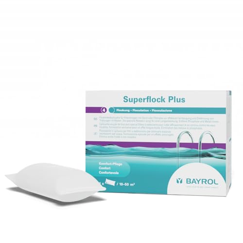 BAYROL Superflock Plus 1 kg - Floculant Piscine pour Filtre à Sable/Verre - Formule avec lanthane -...