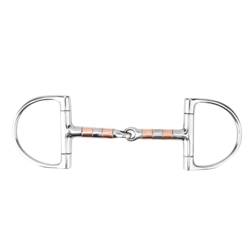 Mors à bouche argenté durable avec rouleau central pour jeune cheval de sport