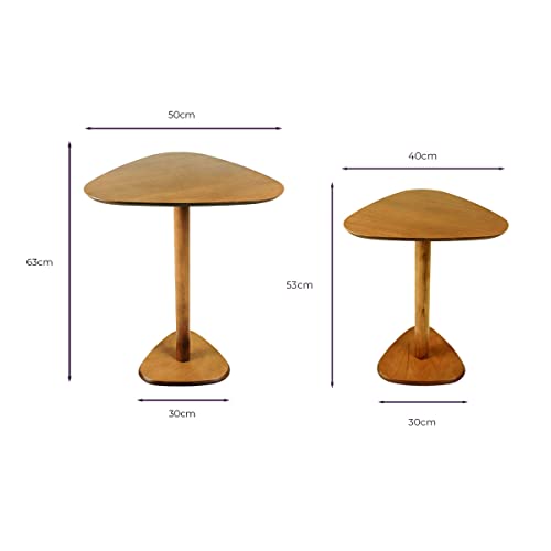 Kit 2 Mesas Paleta Monopé Laminada Para Sala 40 e 50 cm (MEL)