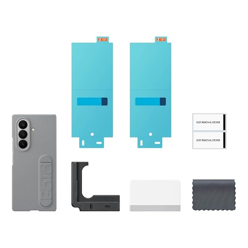 Image of Samsung Galaxy Z Fold7 Silicone Phone Case, Protective Cover with Stand, Secure Grip, Soft, Comfortable Design, US Version, Gray