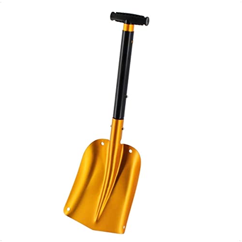 Rekord Auto-Schneeschaufel (Aluminium) Stecksystem Länge 62-82 cm- in Gold/Schwarz Campingschaufel, Lawinenschaufel, Notschaufel, Winterschaufel, Teleskopschaufel