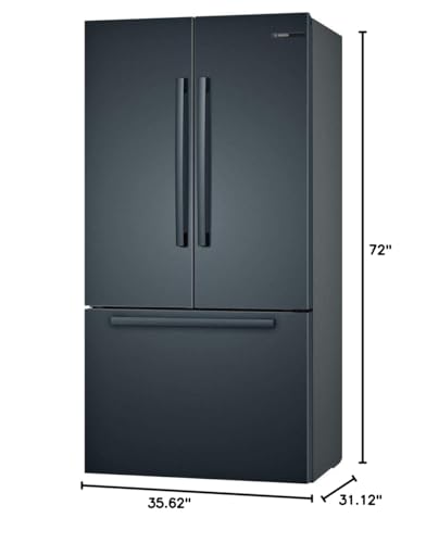 Bosch B36CT80SNB 36" 800 Series French Door Refrigerator with 20.8 cu. ft. Capacity, FarmFresh System, VitaFreshPro, LED Lighting and MultiAirFlow (Black Stainless Steel) on Fridge.com