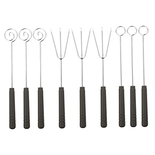 9pcs Chocolate Fork Cheese Dipping Tool Pickle Forks for The Jar Chocolate Dipping Tools Small Forks Fondue Tools Fondue Sticks Dipping Forks for Chocolate Fondue Kit Fondue Forks