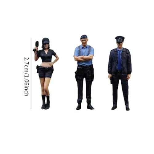3 figurines miniatures en résine de personnage pour diorama et décor de table - 2