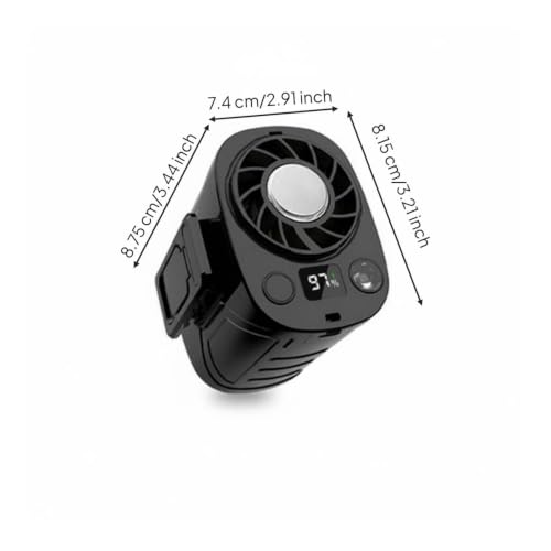 Image of Urijx Shielding Grille Waist-Hanging Fan Compact Waist Fan Abs Personal Cooling Device, Black, 3000Mah Home & Garden | Home Improvement | Heating Cooling & Air | Portable Fans