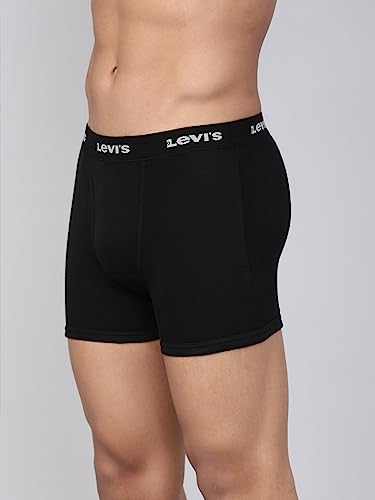 Image of Levi's 001 Classic Boxer Brief for Men | 100% Pure Cotton | Solid | Mid-Rise Men's Underwear | Anti-Roll Waistband | Durable Comfort with Extra Supportive Gusset | Functional Fly | Pack of 2