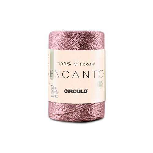 Image of CIRCULO Encanto Roll Yarn 100% Viscose - Luxury & Shine - Light Worsted Weight Yarn - 140 yds, 3.52 oz - Color 3201 - Cameo