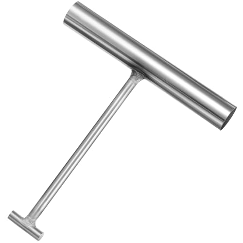 Veemoon Heavy Duty Steel Manhole Cover Lifter Hook 16cm T-Shaped Steel Manhole Hook for Storm Drain and Septic Tank Cover Lifting Tool