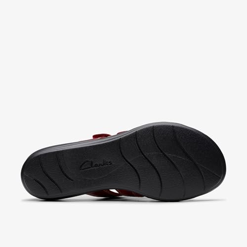 Clarks Clarks Collection Women's Leisa Amanda Sandal, Red Leather, 8 M US