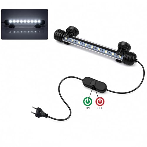 Image of Venus Aqua LED Aquarium Light for Fish Tank | IP68 Waterproof Submersible Underwater Crystal Glass Strip Bar Light | Bright White Aquarium Tank Light, 7 Inch