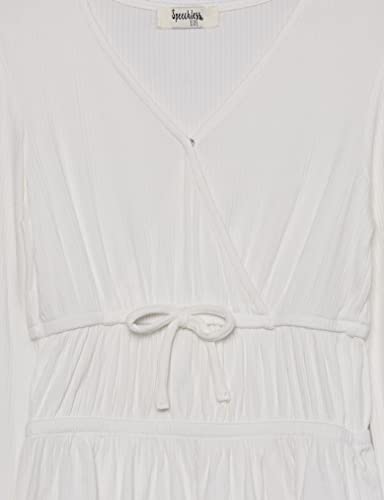 Speechless Girls' Long Sleeve Rib Knit Faux Wrap Top2