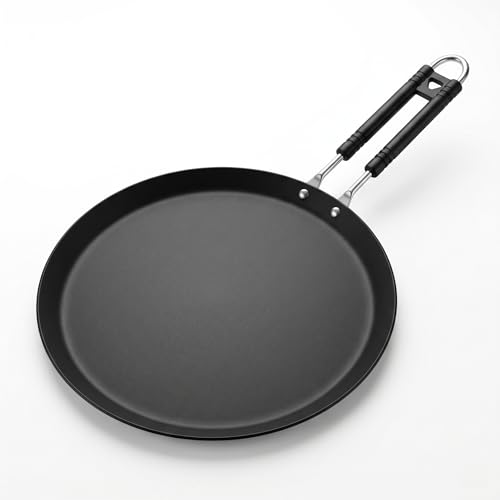 Image of ISHU & CO. Naturally Pre-Seasoned Cast Iron Induction Tawa, The Healthier Non-Stick Alternative | Induction Base Iron Griddle for Iron-Rich Crispy Dosa, Roti & Paratha | 100% Toxin-Free & PFOA-Free