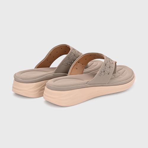 Image of Centrino Women's Sandals | Stylish Slip-On Sandals|Elegant & Trendy Design | Slippers /Flip-Flops|Fashionable Casual & Stylish|Lightweight & Breathable|Outdoor Casual Chappals for Ladies & Girls(9320)