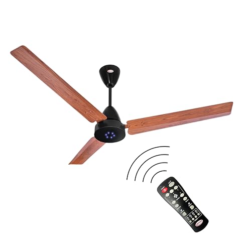 BLDC Ceiling Fans 1200mm | BIS Approved | 380 RPM | Savings up to 65% | Remote Control (Boost, Timer, LED) | 3 Years Warranty | 1200 MM (WOODEN)