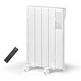 Lueptexx 800w Convection Heater-Wall Panel Heater-Electric Heater for Indoor Use, Quiet Fan-less Design, Energy Efficient Heating with Remote Control, 24h Timer, Child Lock
