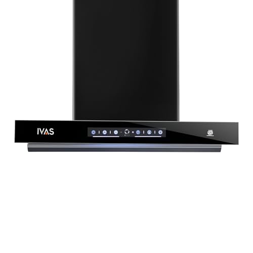 Image of IVAS Chimney T shape Zyara 60 cm|Max Suction 1500 M3 /hr | Touch+ Motion sensor 3 control | 12 Year warranty on motor and 2 years warranty on product